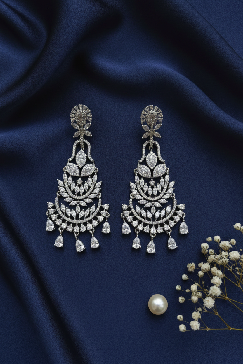 Royal Chandelier CZ Earrings