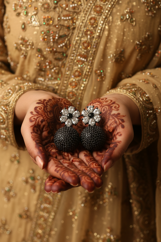 Mehndi Hands with Earrings