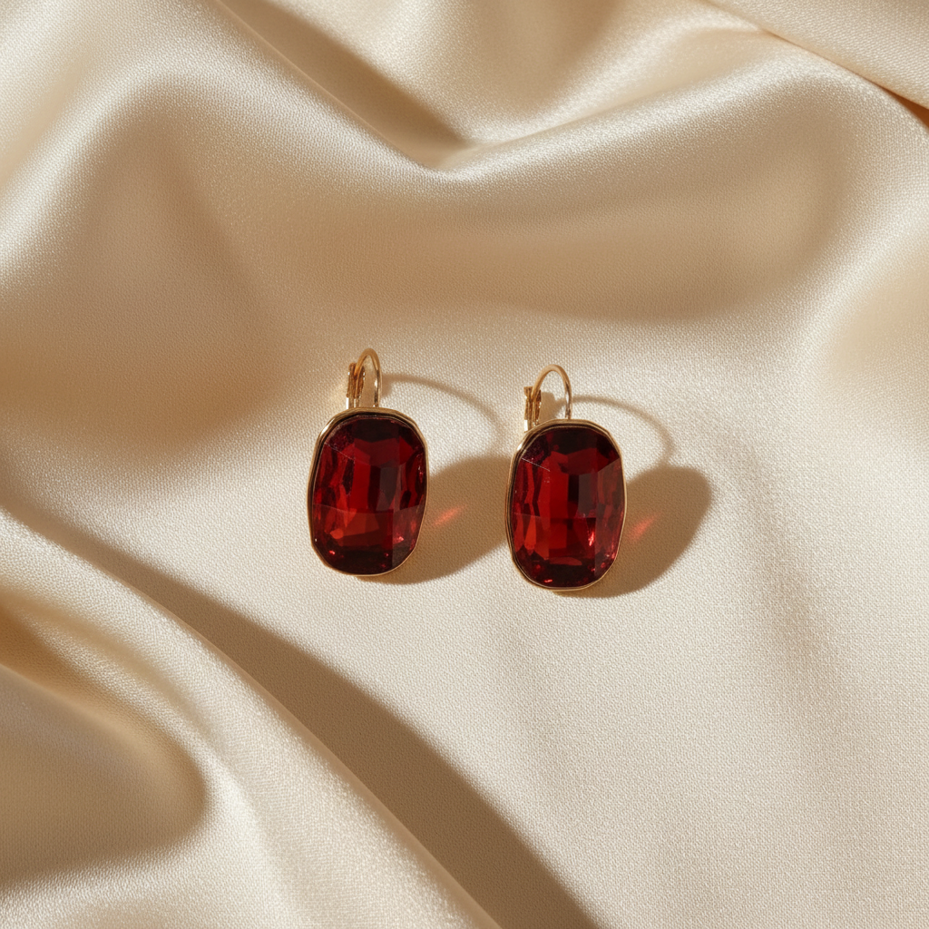 Amethyst Purple Cushion-cut Swarovski Earrings