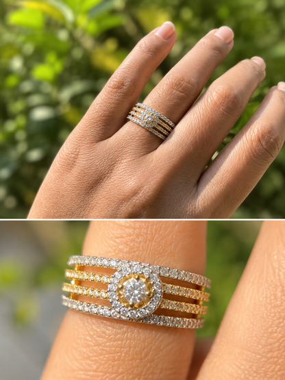 Celeste Halo Multi-Band Ring