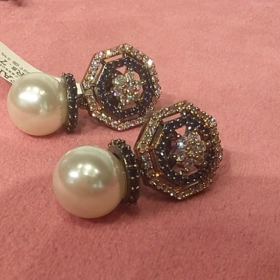 Blue Pearl Drop AD Studs