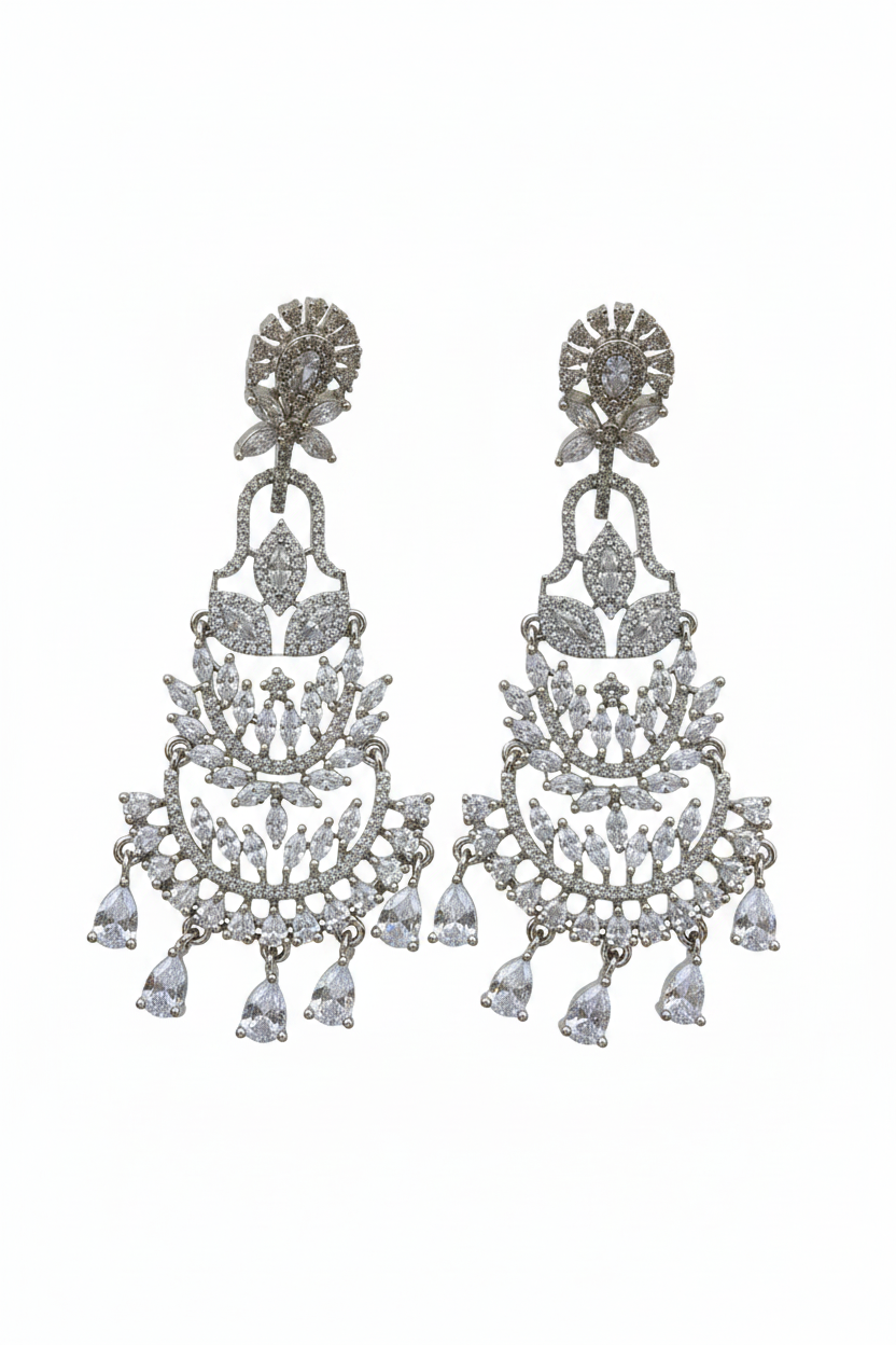 Royal Chandelier CZ Earrings