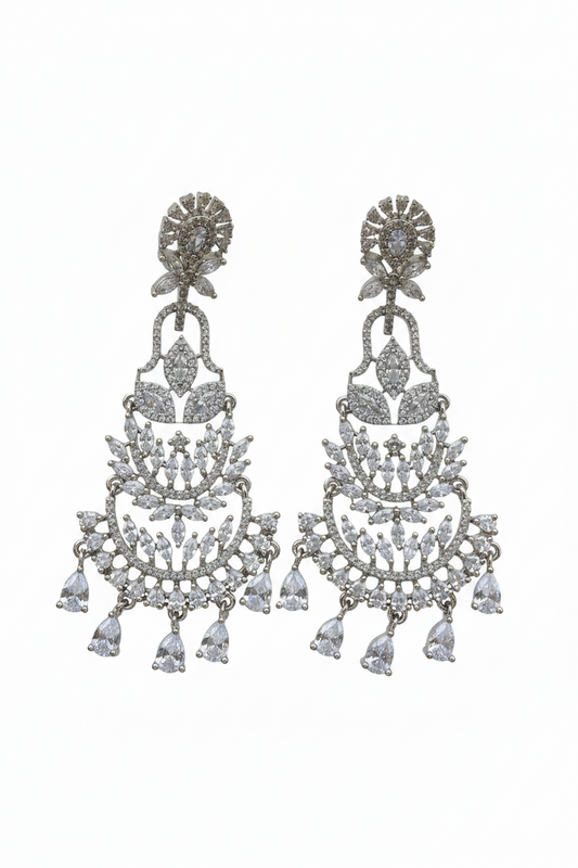 Royal Chandelier CZ Earrings