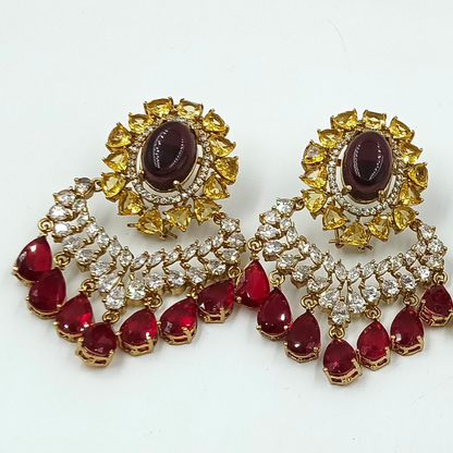 Chandbali CZ Earrings