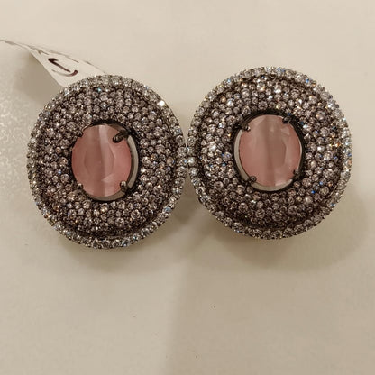 Rose Pink Oval AD Studs