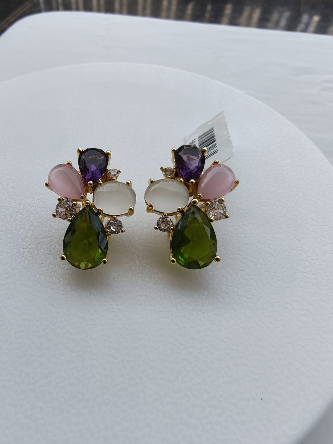 Garden Bloom Multicolor Zirconia Earrings