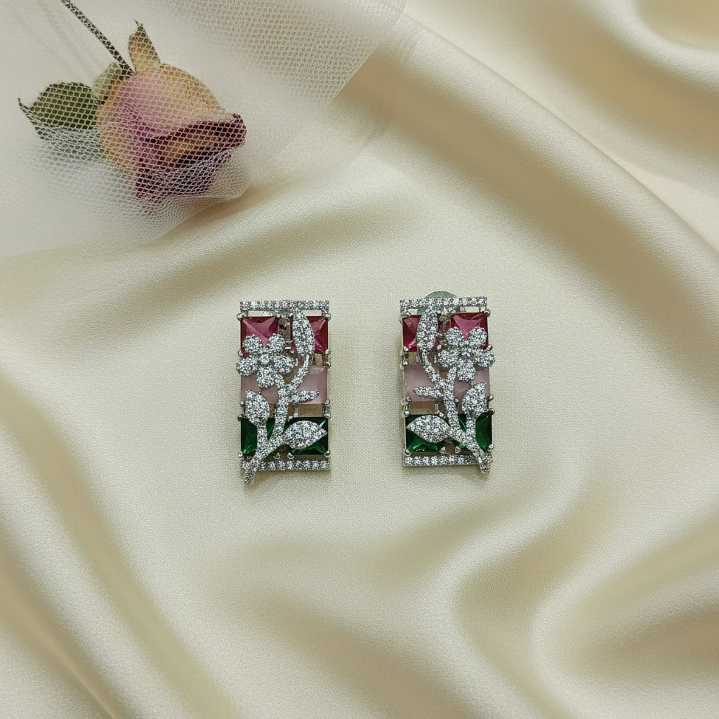AD Earrings - Flat Lay Silk