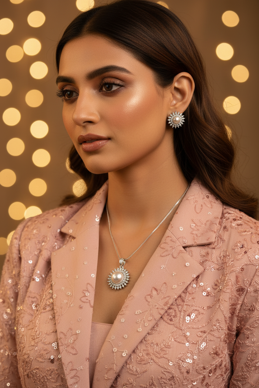 Celeste Pearl Set Lifestyle