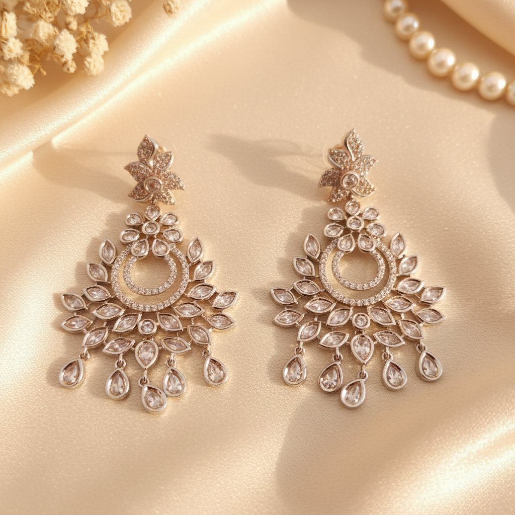 Celestial Chandbali Flat Lay