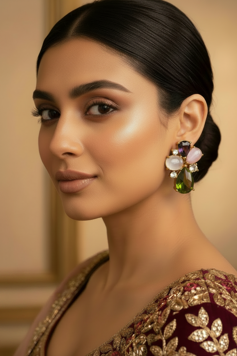Elegant Indian Model - 2cm x 1cm Earring Size