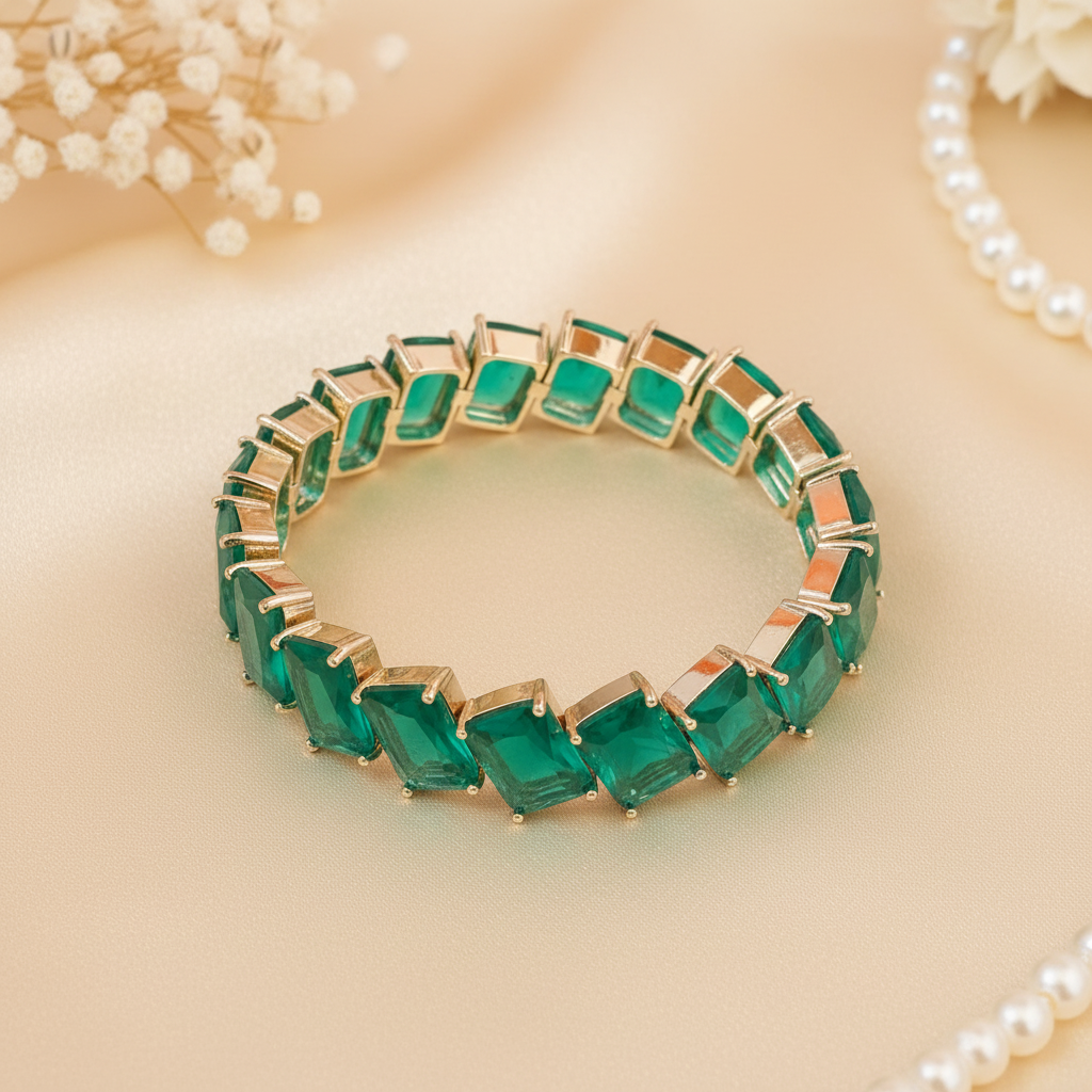 Emerald Isle Bracelet Flat Lay