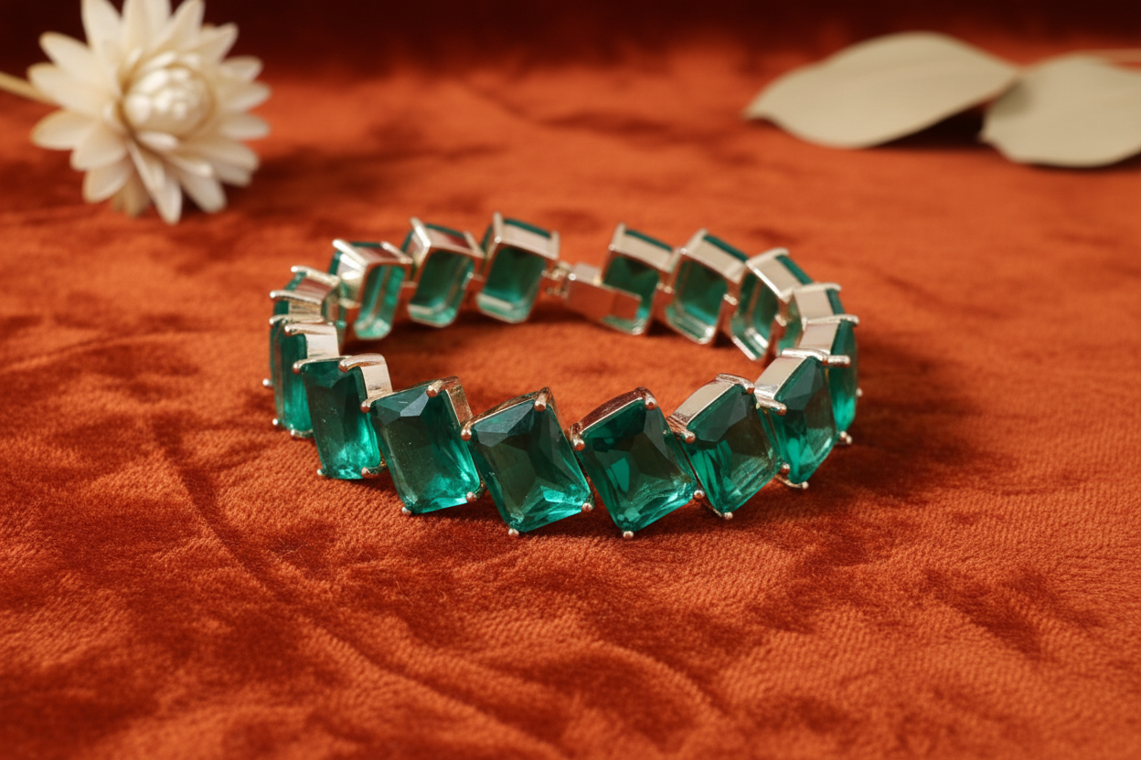 Emerald Isle Bracelet Textured Contrast