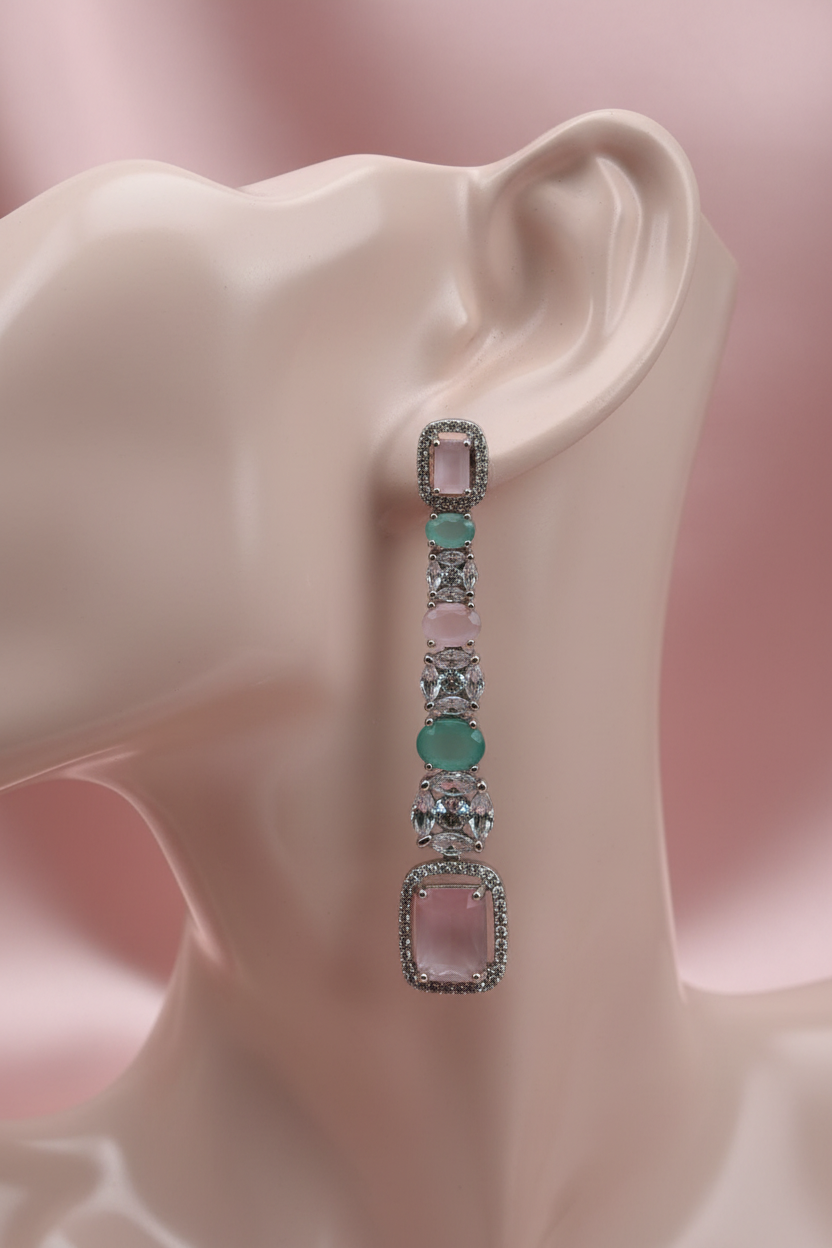 Linear Drop Earrings - Ear Mannequin