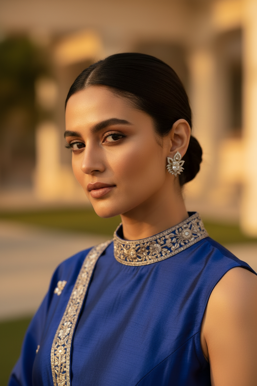 Model with Indo-Western Styling