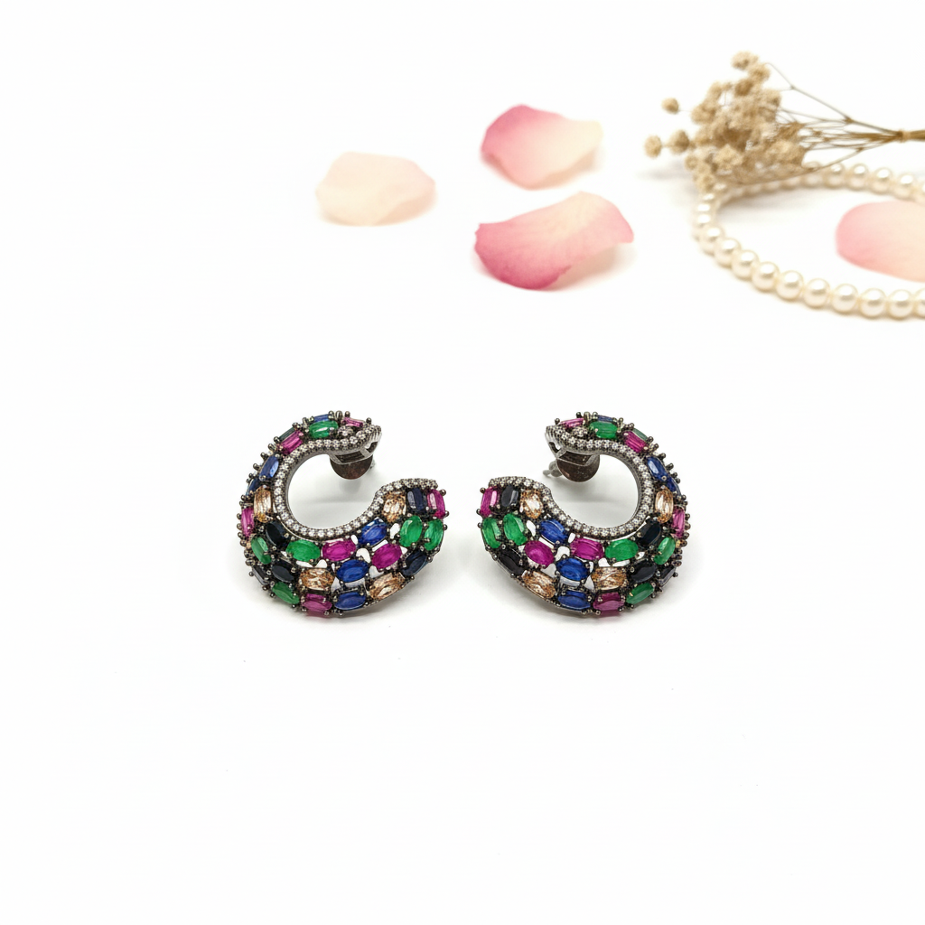 Multicolour Hoops - Flatlay