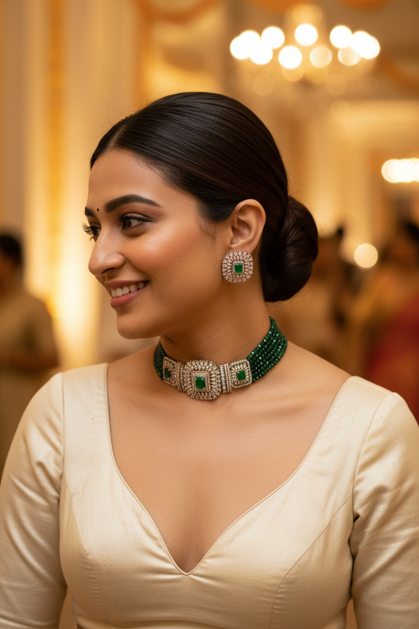 Green Emerald Choker Necklace