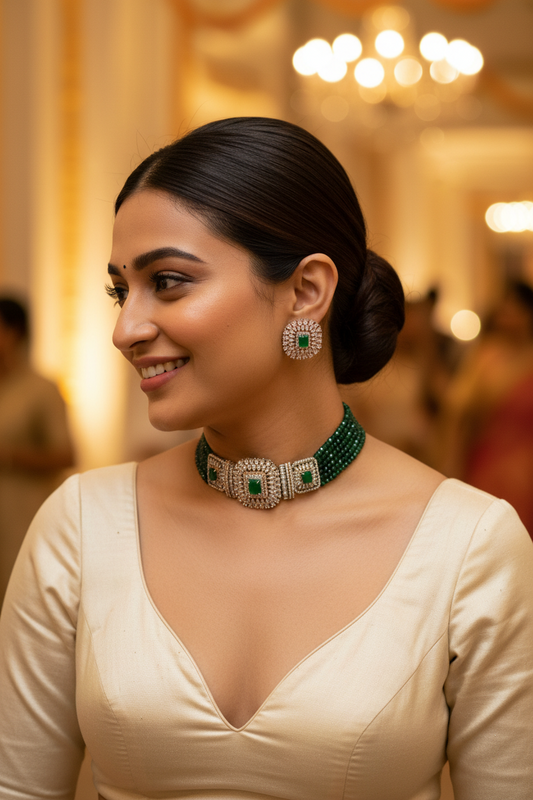 Green Emerald Choker Necklace