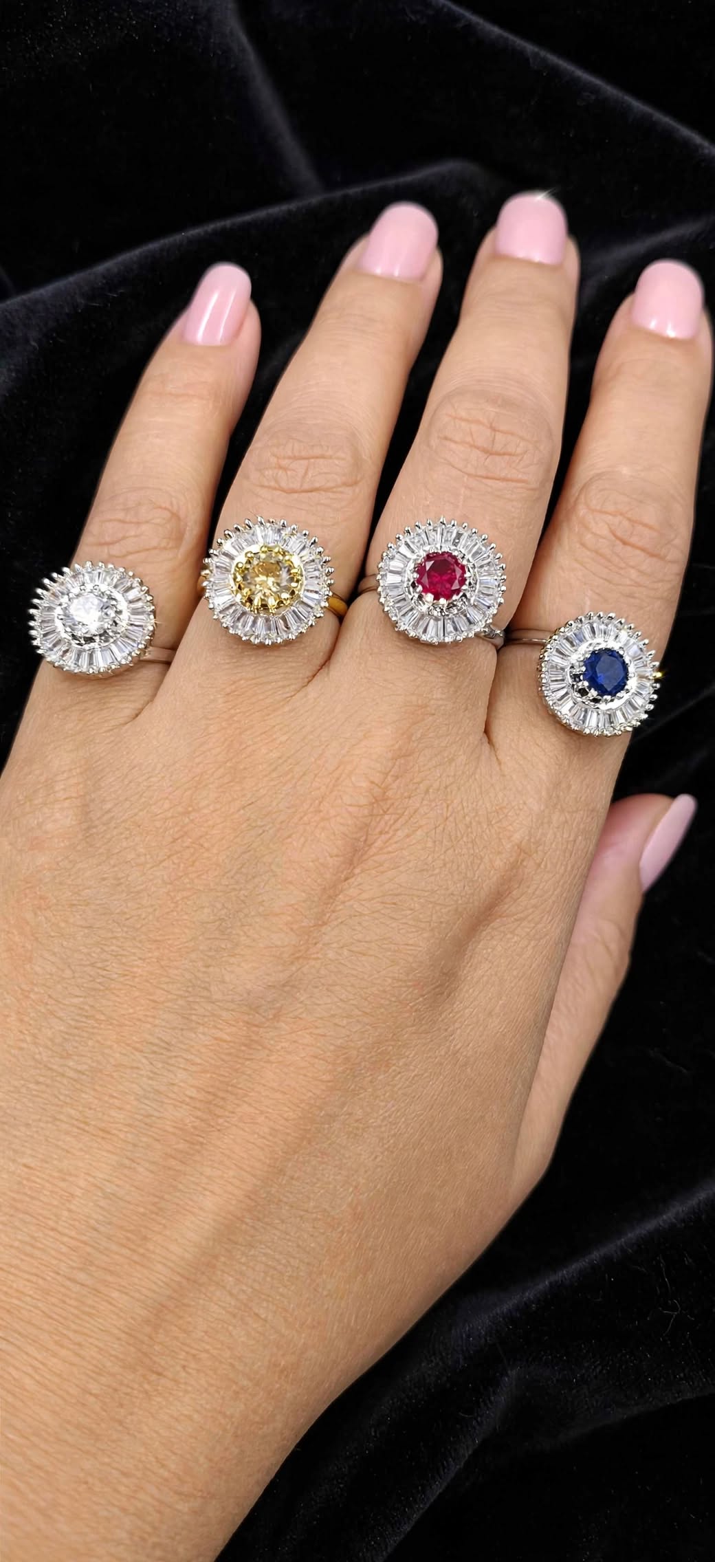 Rhodium 2circle Ring