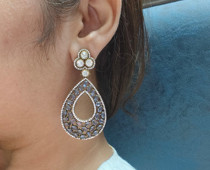 Teardrop CZ Earrings