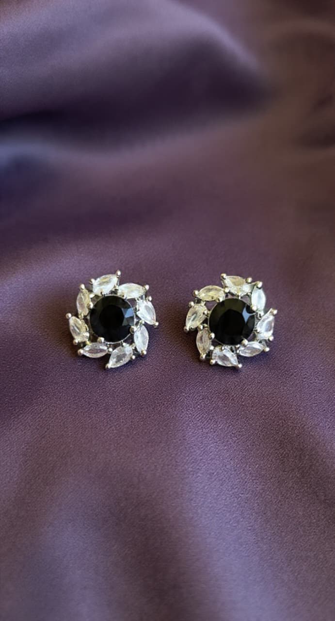 CZ Cluster statement studs (Pink | Clear | Black)