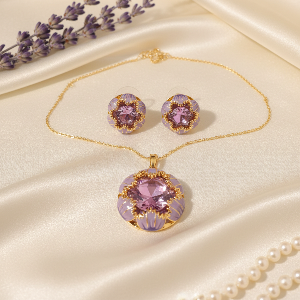 Viola Bloom Set Flat Lay