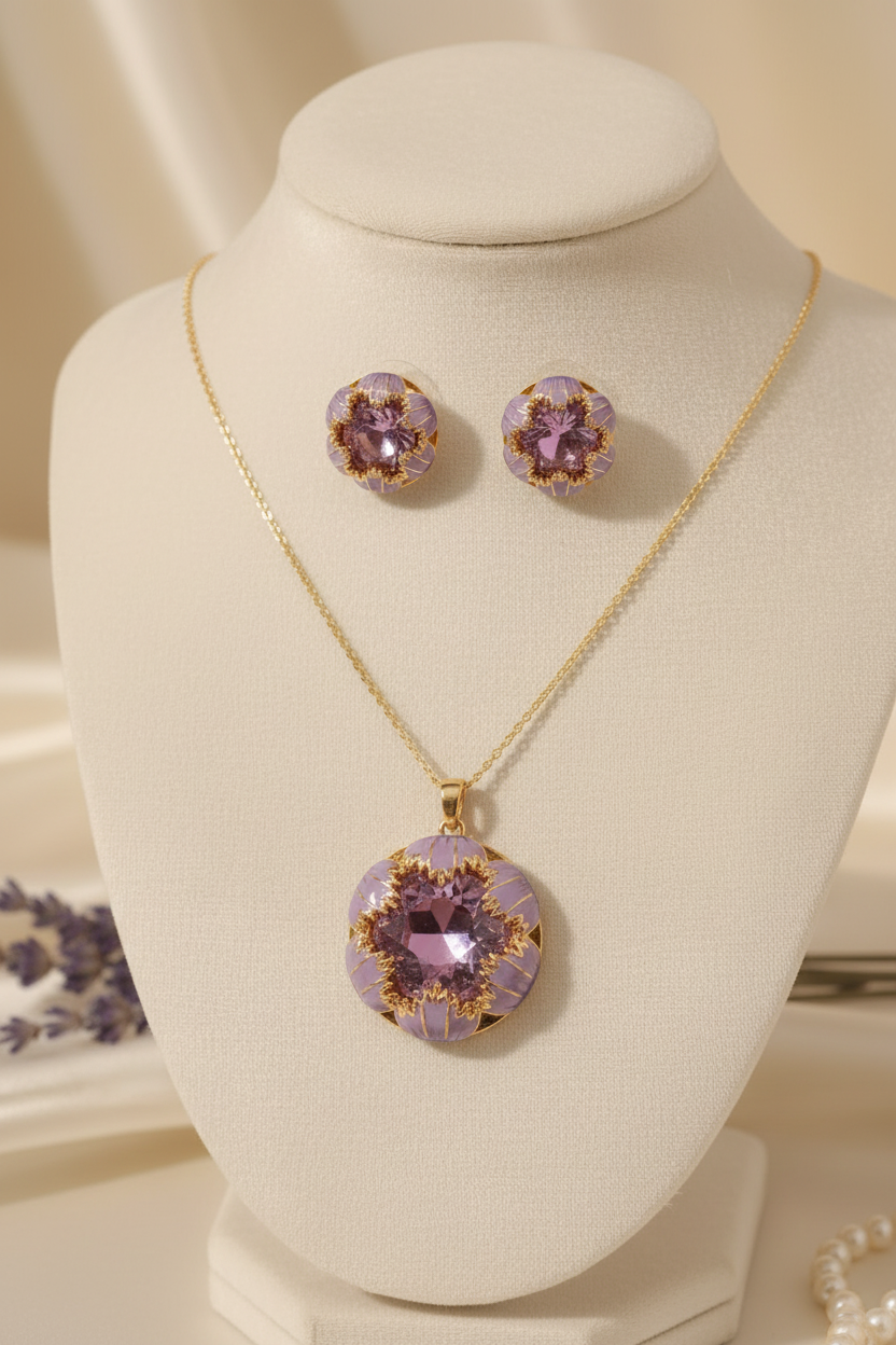 Viola Bloom Set on Cream Mannequin